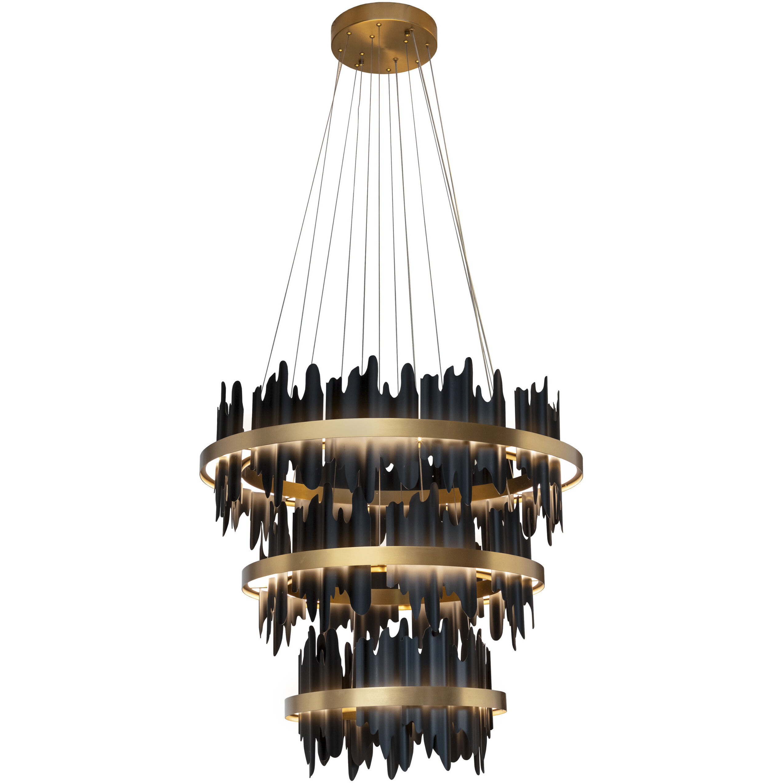 Icarus LED Matte Black / Gold / Silver Chandelier Ceiling Light, Small